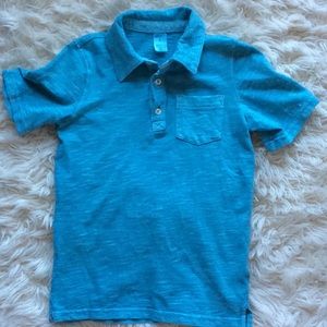 5/$25 washed turquoise polo shirt boys size 6